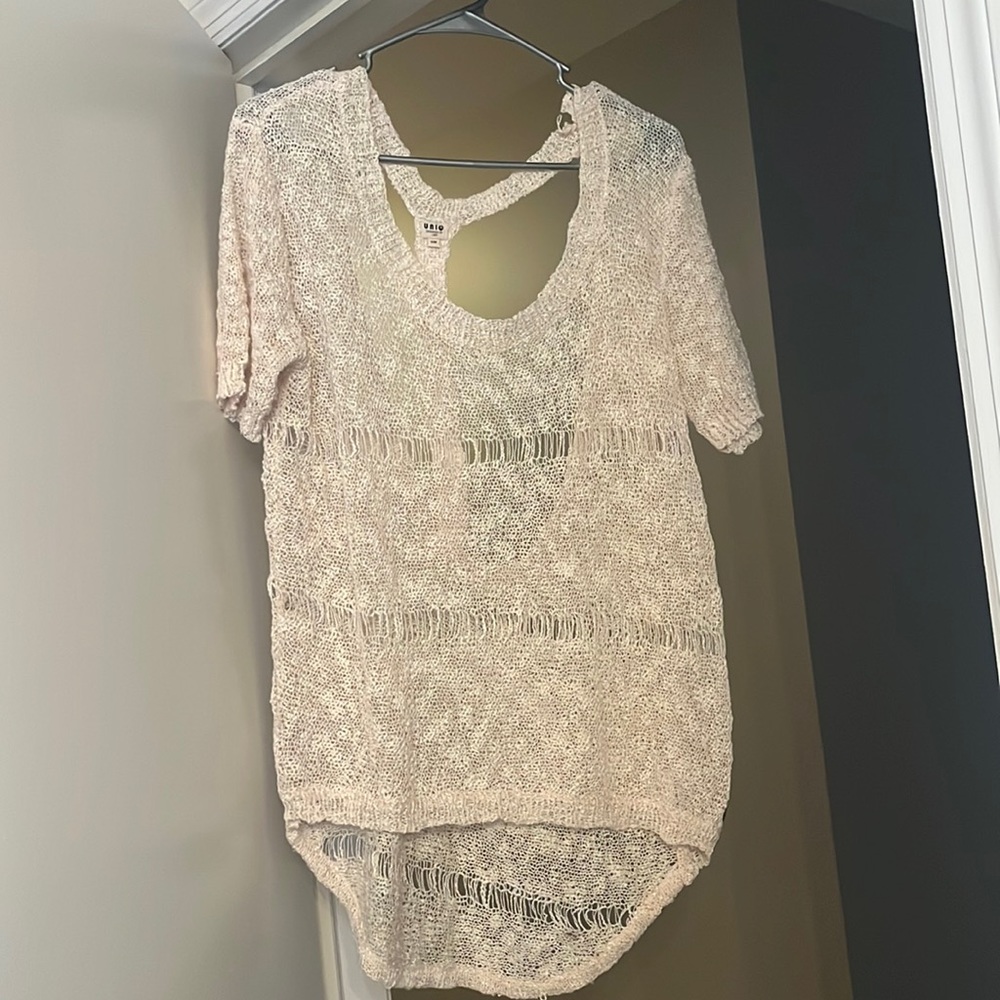 Open back knit sweater!